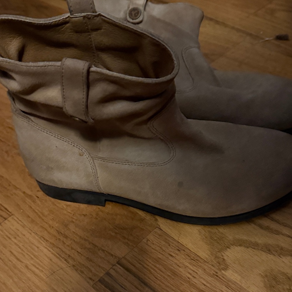 Birkenstock Taupe Suede Ankle Booties - Picture 2 of 3